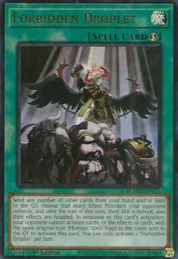 Yugioh! LP Forbidden Droplet - BLMM-EN171 - Ultra Rare - 1st Edition Lightly Pla - Image 1