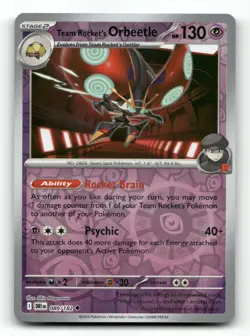Team Rocket's Orbeetle 089/182 - Destined Rivals Reverse Holo - Pokemon Card NM - Image 1