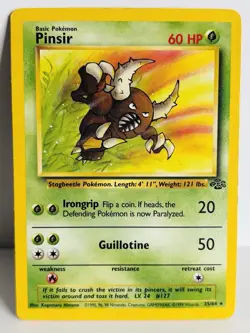Pinsir Jungle (Non Holo) 25/64WOTC Pokemon Card - Image 1