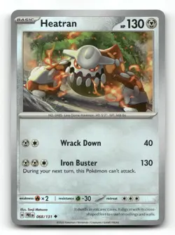 Heatran (Master Ball Pattern) 068/131 - Prismatic Evolutions - Pokemon Card LP - Image 1