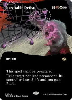 Inevitable Defeat (Borderless) -Foil Near Mint MTG Tarkir: Dragonstorm - Image 1