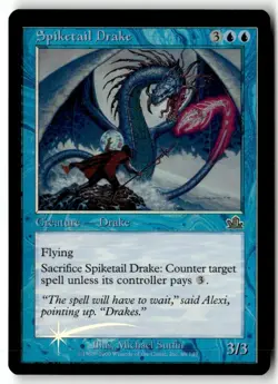 MTG Foil Spiketail Drake - Prophecy Moderately Played English - Image 1