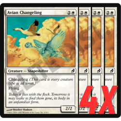 MTG Avian Changeling (Lorwyn) 4/301 (NEAR MINT) (4X) - Image 1