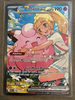 Pokemon Lillie's Clefairy ex Full Art Holo Special Illustration Rare EN 184/159… - Image 1