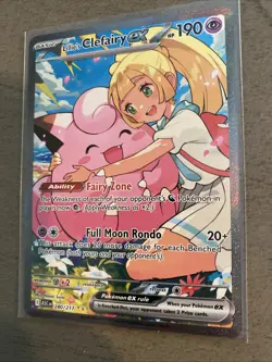 Pokemon Lillie's Clefairy ex Full Art Holo Special Illustration Rare EN 184/159… - Image 3