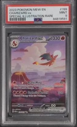 ‘23 POKEMON MEW EN-151 SPECIAL ILLUSTRATION RARE CHARIZARD EX 199 (STRONG) PSA9 - Image 1