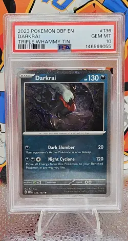 2023 Pokemon Darkrai (Cosmos Holo) 136/197 PSA 10 Obsidian Flames - Image 1