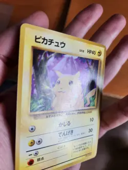 1996 POKEMON BASE SET JAPANESE NO RARITY SYMBOL #25 PIKACHU - EXC/VG Condition - Image 5