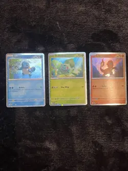 Bulbasaur Charmander Squirtle Pokemon Cards Cosmos Promo Set 046 047 048 NM 151 - Image 1