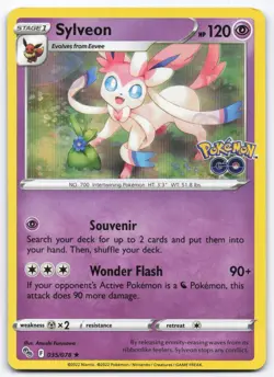 Pokemon TCG Sylveon 035/078 Holo Pokemon Go NM - Image 1