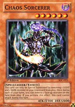 Chaos Sorcerer - IOC-023 - Common - 1st Edition LP Yugioh Invasion of Chaos - Image 1