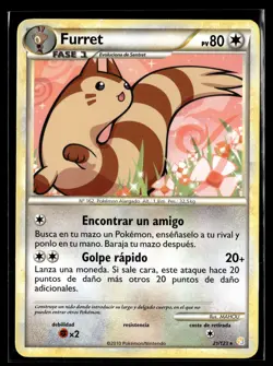Pokemon TCG HeartGold SoulSilver #21/123 Furret - Image 1