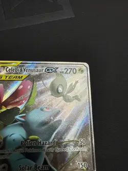Pokemon Sun & Moon Tag Team Black Star Promo SM167 Full Art Celebi & Venusaur GX - Image 3
