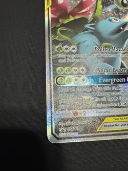 Pokemon Sun & Moon Tag Team Black Star Promo SM167 Full Art Celebi & Venusaur GX - Image 4