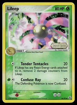 Pokemon Card - Lileep Legend Maker 56/92 Reverse Holo Stamped - Image 1