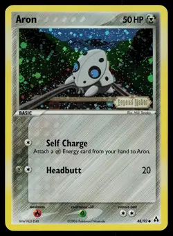 Pokemon Card - Aron Legend Maker 48/92 Reverse Holo Stamped - Image 1