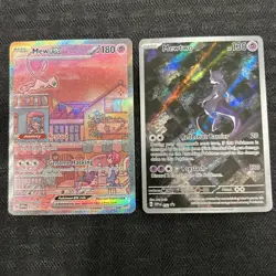 Mew Ex 053 & Mewtwo 052 Black Star Promo Cards Scarlet And Violet 151 - Image 1