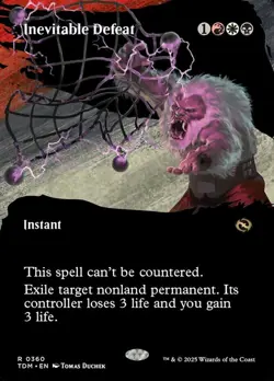 1 x Inevitable Defeat - Foil - Borderless - Tarkir: Dragonstorm - NM-Mint - MTG - Image 1