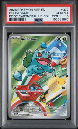 Bulbasaur 037 - Pokemon First Partner Illustration Series 1 Promo - PSA 10 - Image 1