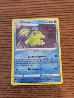 Pokemon Lost Origin Politoed 032/196 REVERSE HOLO PACK FRESH NM - Image 1