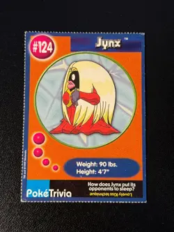 Jynx 124 Pokemon PokeTrivia Burger King - Image 1