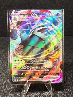Aggron VMAX 097/172 Holo VMAX Rare Brilliant Stars Pokemon Near Mint - Image 1