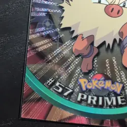 1999 Topps Pokemon #56 Mankey, #57 Primeape Black Logo (Sunrays Foil) - Image 5