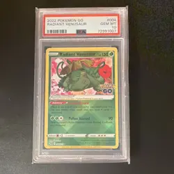 Pokemon TCG 2022 Pokemon GO Radiant Venusaur 004/078 Holo Radiant Rare PSA 10 - Image 1