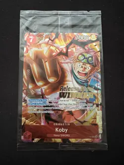 Koby P-092 - OP12 Pre Release Winner - One Piece TCG English !MINT/NM! SEALED! - Image 1