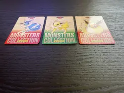 Pokemon Carddass 1996 cards Set #134 Vaporeon #135 Jolteon #136 Flareon BANDAI - Image 5