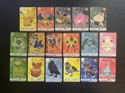 Pokemon Mega Get Card Japanese Set of 17 Pikachu Charizard Eevee Chansey Snorlax - Image 1