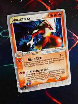 MP Pokemon BLAZIKEN EX Card TEAM MAGMA VS AQUA Set 89/95 Holo Foil Rare 2004 - Image 1