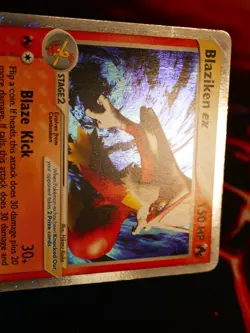 MP Pokemon BLAZIKEN EX Card TEAM MAGMA VS AQUA Set 89/95 Holo Foil Rare 2004 - Image 2