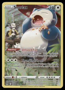 Pokemon Cards Snorlax TG10/TG30 Lost Origin Trainer Gallery Holo NM - Image 1