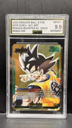 Son Goku SB02-033 Gold Leader Manga Booster 02 Dragon Ball Card English - Image 1