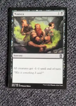 MTG: Nausea Eternal Masters Regular **MINT** NEVER USED - Free shipping! - Image 1