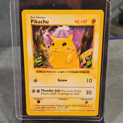 Pokemon Base Set (Shadowless) Pikachu Red Cheeks 58/102 Regular Common English - Image 1