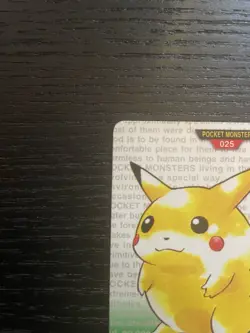 Pokemon Carddass 025 Pikachu Japanese Nintendo BANDAI 1996 HP - Image 2