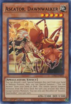 Ascator, Dawnwalker (Red) - LDS3-EN050 - Ultra Rare - 1st Edition NM Yugioh Lege - Image 1