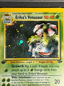 2000 Pokemon Gym Challenge 1st Edition Erika's Venusaur #4 Holo Rare- PSA Mint 9 - Image 4