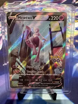 Pokemon TCG Mewtwo V (Full Art) Pokemon Go 072/078 Holo Ultra Rare - Image 1