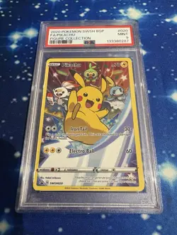 PSA 9 Pikachu SWSH020 Full Art SWSH Black Star Promo Pokemon Card TCG MINT - Image 1