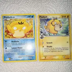 Pokemon TCG Psyduck 2-Card Lot Platinum + EX Delta Species 87/127 81/110 - Image 1