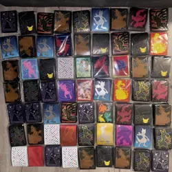 Pokemon TCG Card Sleeves Lot 63 Sleeves Pikachu Charizard Mewtwo - Image 1