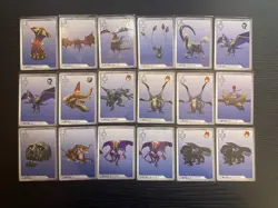 Final Fantasy 8 VIII Triple Triad Cards Lot Lv-1 to Lv-4 Set of 18 pcs SQUARE - Image 1