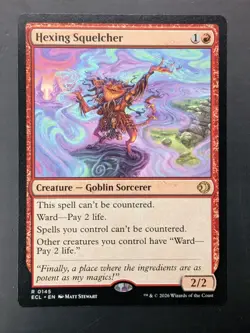 Magic the Gathering Lorwyn Eclipsed Hexing Squelcher Regular R 145 Unplayed - Image 1
