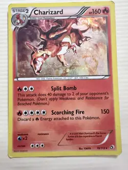 Pokemon TCG Legendary Treasures Cosmos Holofoil Charizard 19/113 played - Image 1