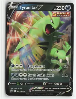 Tyranitar V SWSH109 Holo Sword & Shield Promo Pokemon Near Mint Promo - Image 1