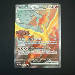 Pokemon TCG Team Rocket's Moltres EX 208/182 Promo Stamped UPC - Image 1