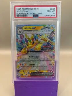 PSA 10 GEM Mint - Jolteon Ex #030 Pokemon Prismatic Evolution Surprise Box Exclu - Image 1
